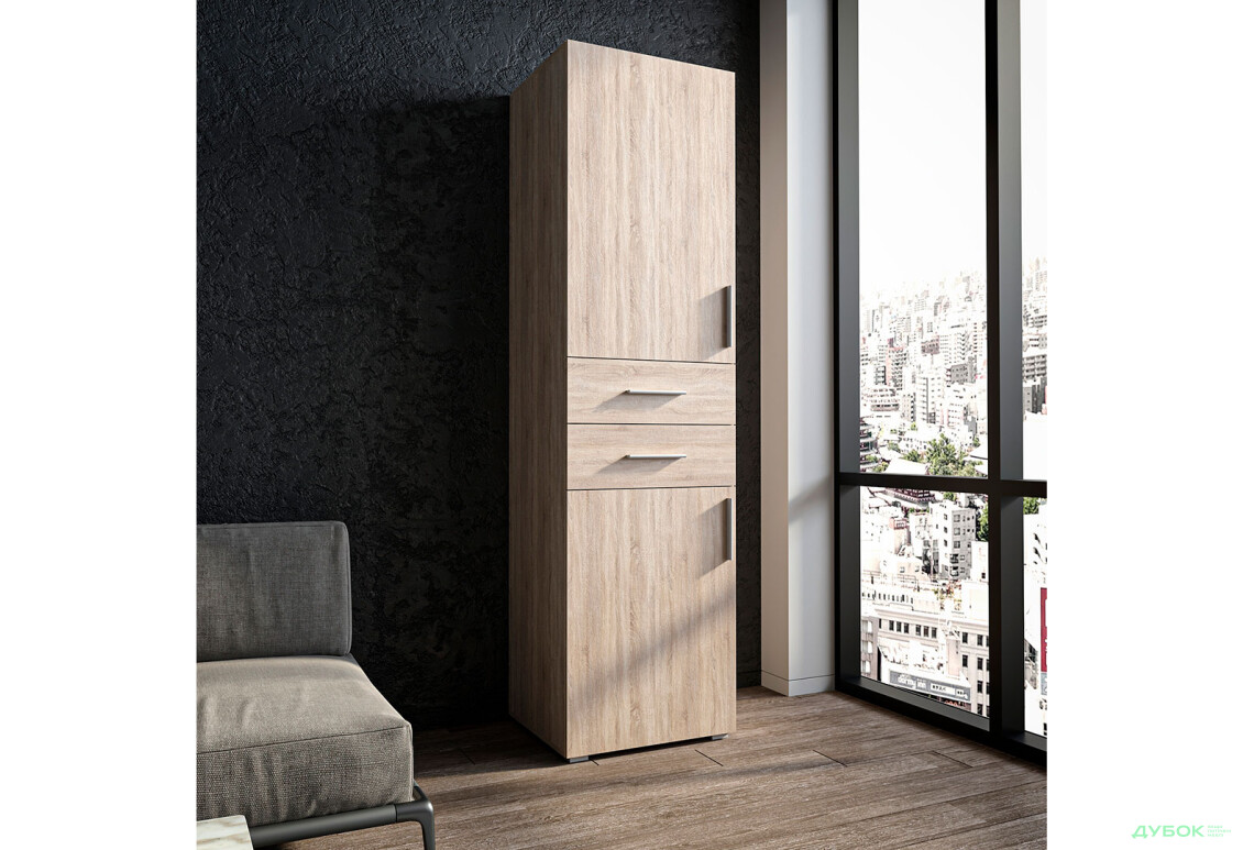 Зображення 2 - Пенал Moreli ST0014 з дверцятами та шухлядами 60 см дуб сонома