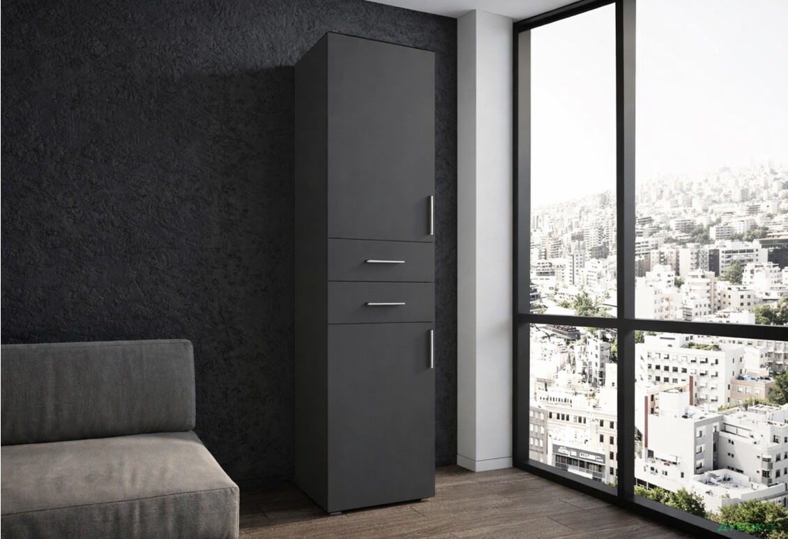 Зображення 2 - Пенал Moreli ST0014 з дверцятами та шухлядами 60 см антрацит