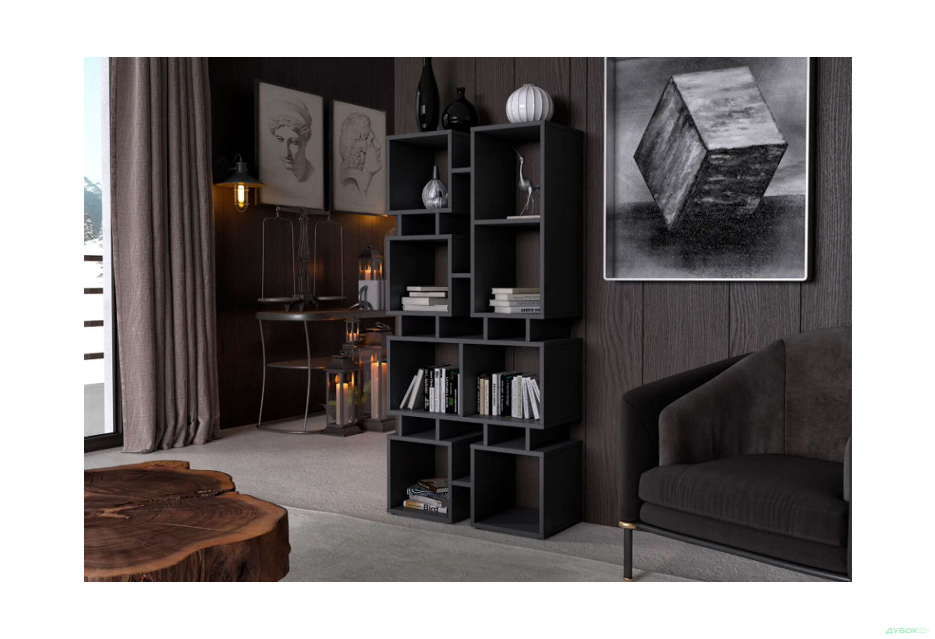 Изображение 2 - Стеллаж Moreli ST0018 68 см антрацит