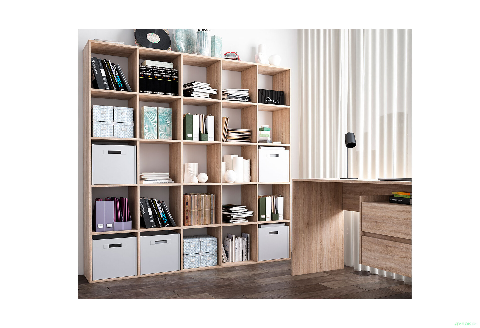 Стелаж на 25 комірок Moreli ST0016 178 см дуб сонома - Зображення 2 Зображення 2 - Стелаж на 25 комірок Moreli ST0016 178 см дуб сонома