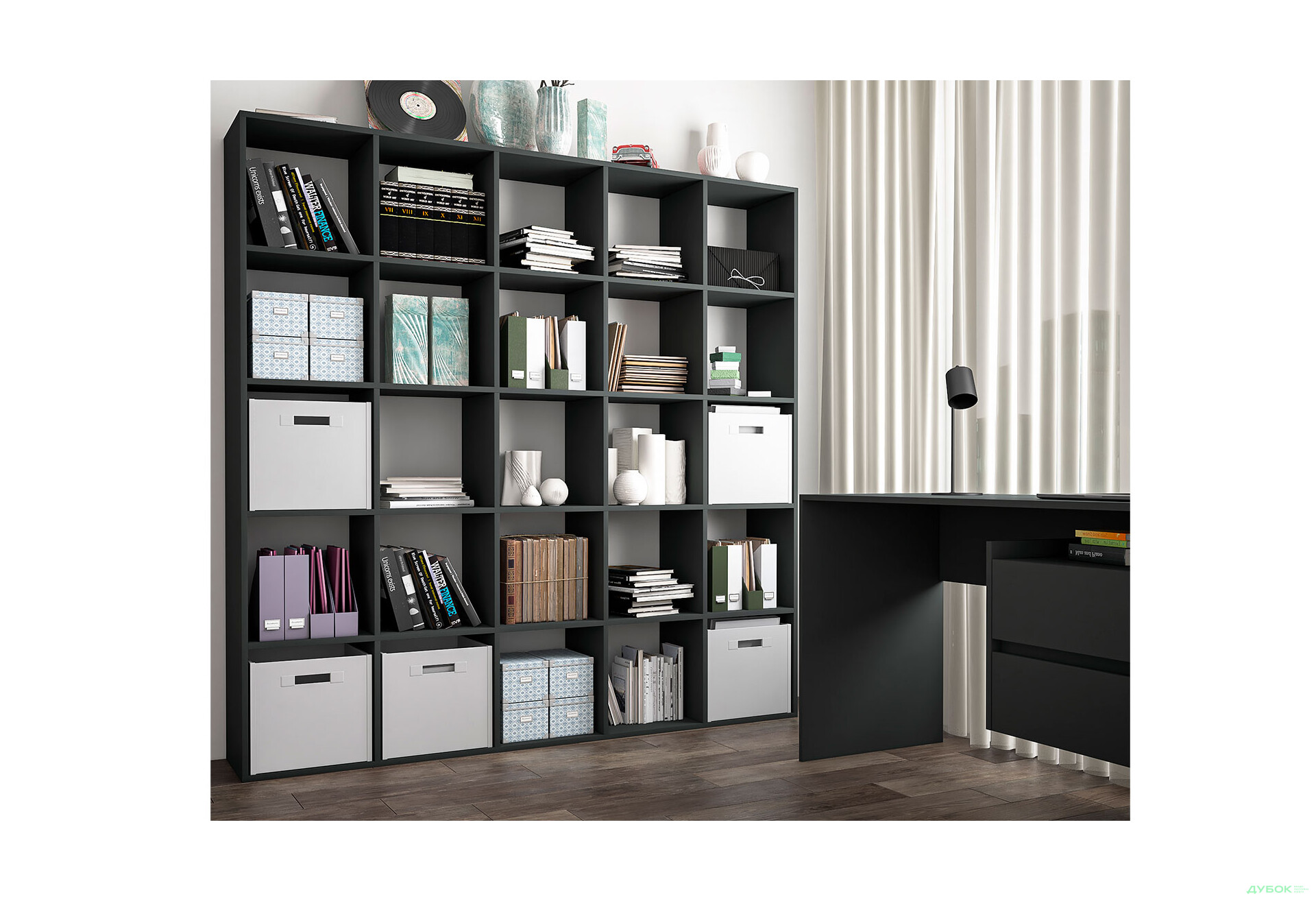 Изображение 2 - Стеллаж на 25 ячеек Moreli ST0016 178 см антрацит