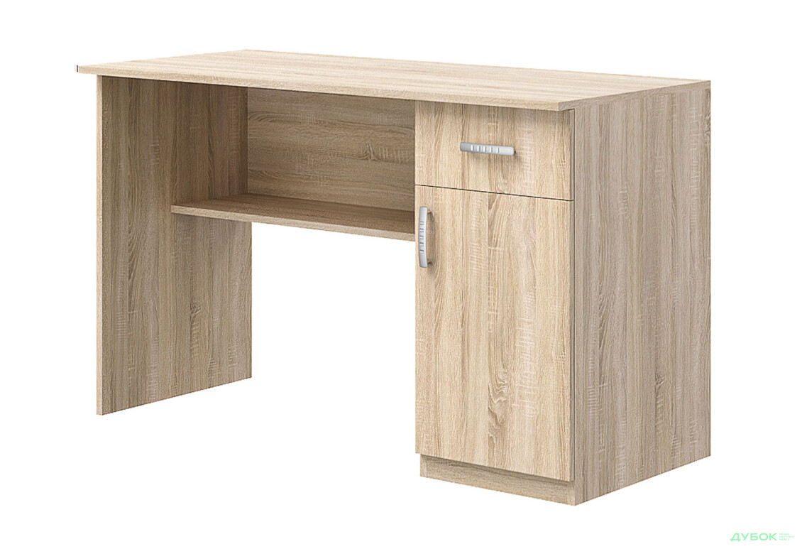 Стіл письмовий Київський стандарт Е5 СМ 120x60 см з тумбою і шухлядою дуб сонома збірка права - Зображення 1 Зображення 1 - Стіл письмовий Київський стандарт Е5 СМ 120x60 см з тумбою і шухлядою дуб сонома збірка права