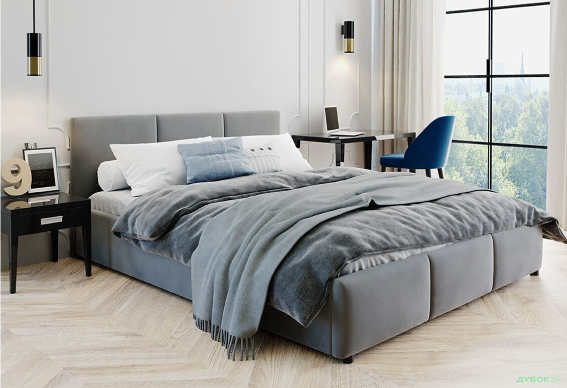Фото 3 - Кровать Doros Мона 160х200 см подъемное, Серый