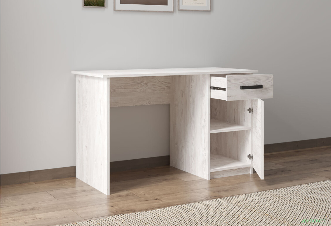 Изображение 4 - Стол письменный Креденс Фениче СК-2 115x55 см с тумбой и ящиком аляска серая