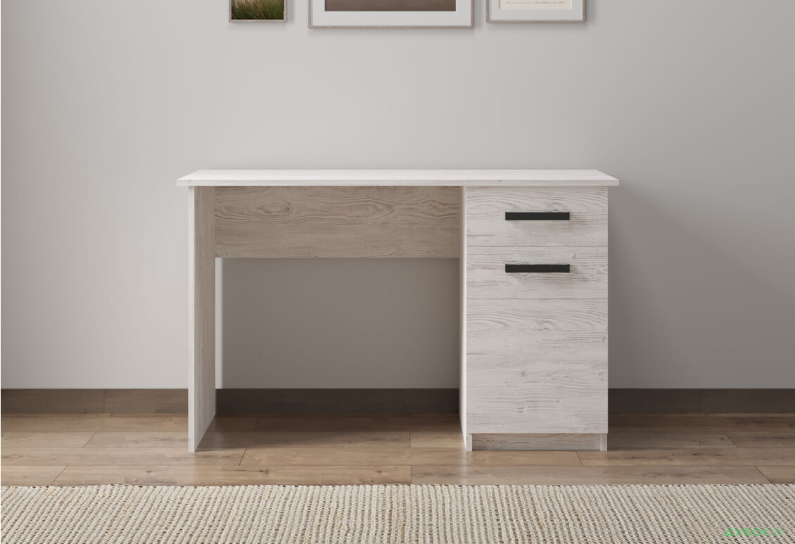 Изображение 2 - Стол письменный Креденс Фениче СК-2 115x55 см с тумбой и ящиком аляска серая