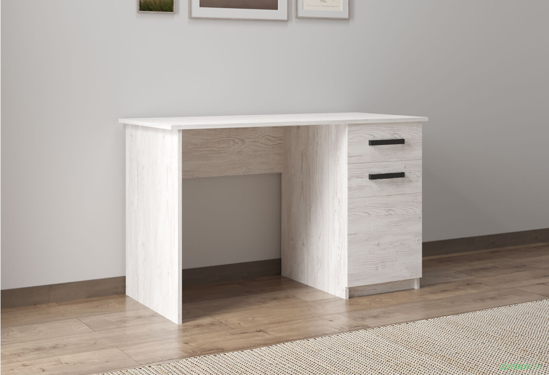 Изображение 3 - Стол письменный Креденс Фениче СК-2 115x55 см с тумбой и ящиком аляска серая