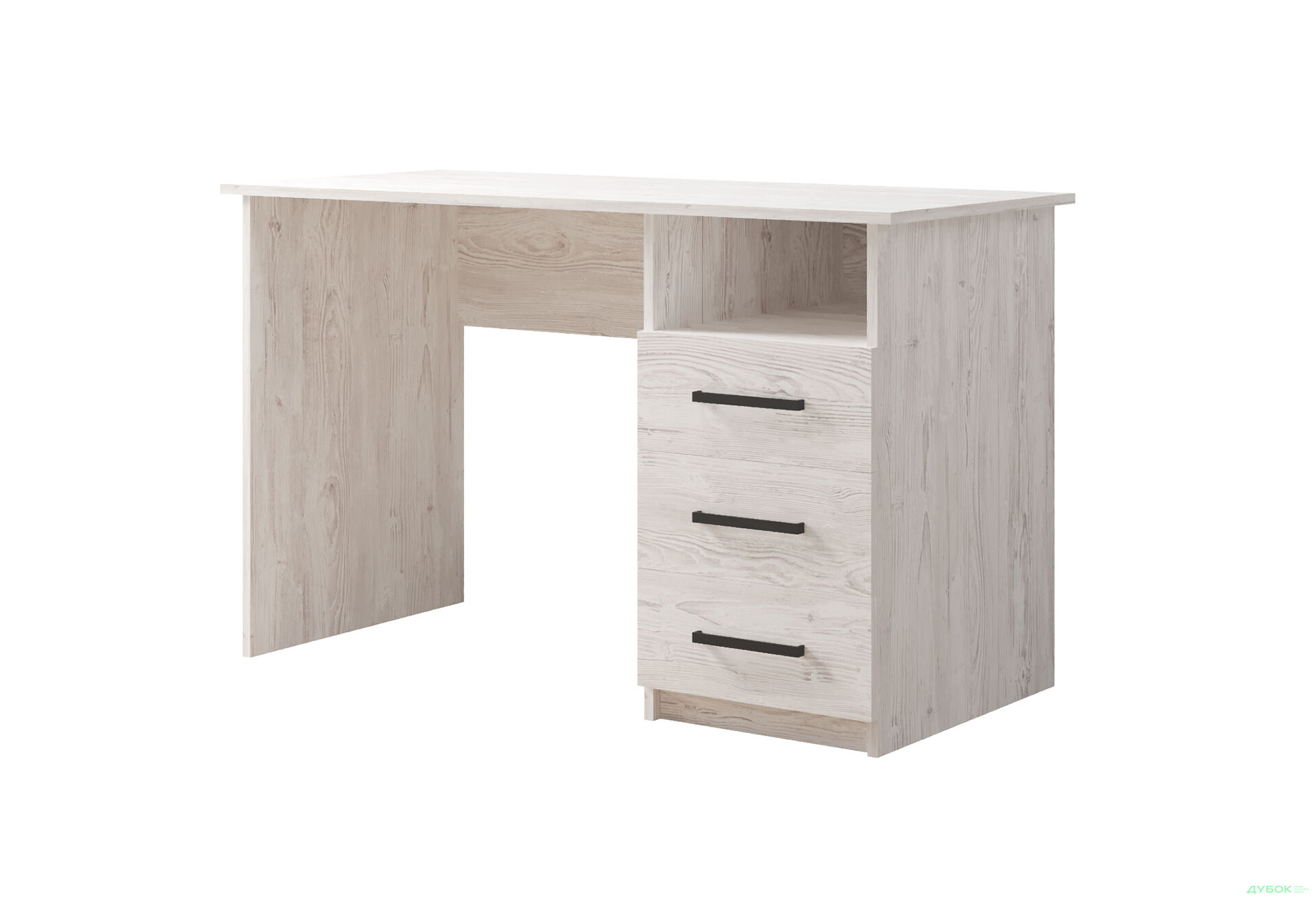 Стіл письмовий Kredens furniture СК-3 115x55 см з шухлядами аляска сіра - Зображення 1 Зображення 1 - Стіл письмовий Kredens furniture СК-3 115x55 см з шухлядами аляска сіра