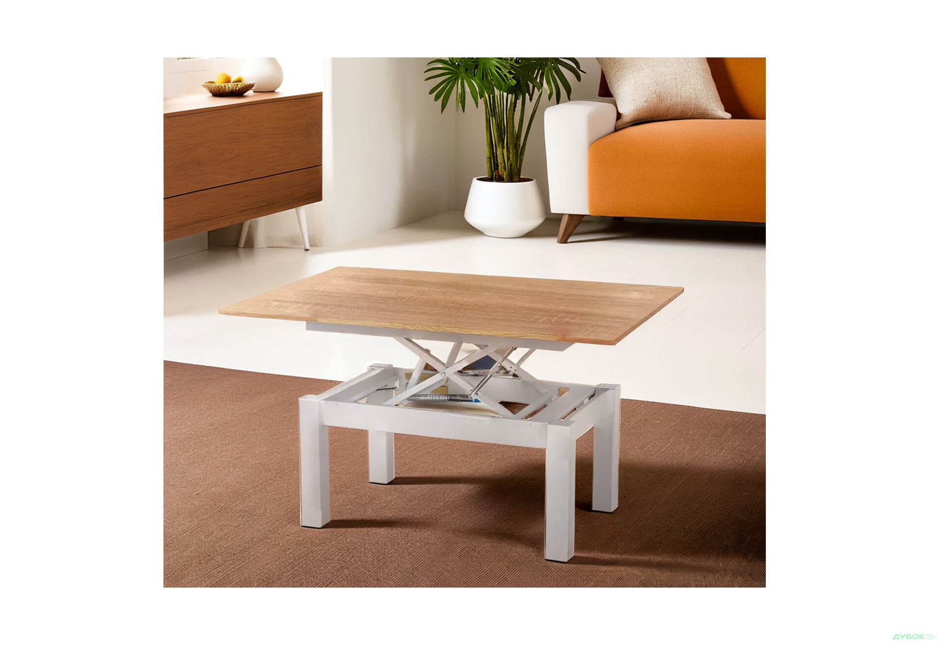 Изображение 2 - Стол-трансформер Art In Head Би-флай 120x90 см дуб сонома / белый