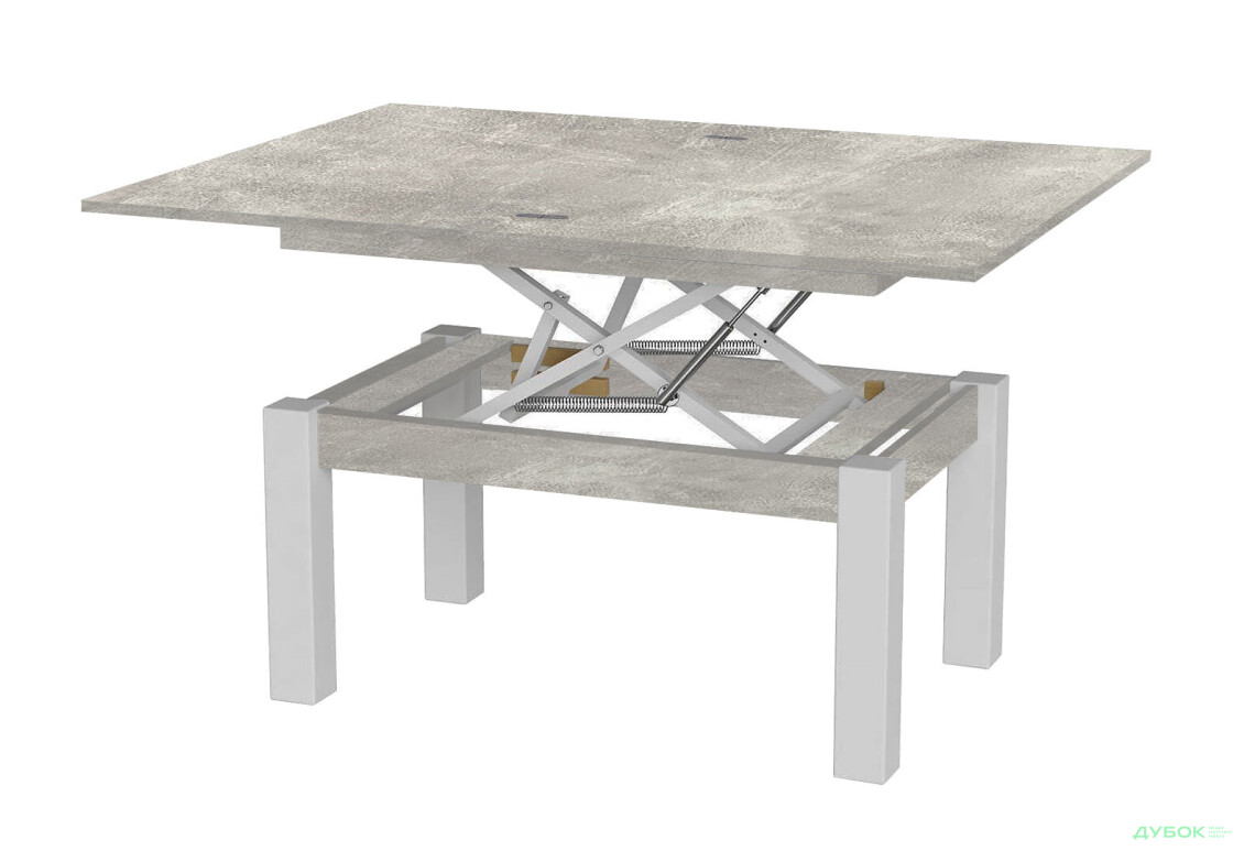 Стол-трансформер Art In Head Би-флай 120x90 см ателье светлый / белый