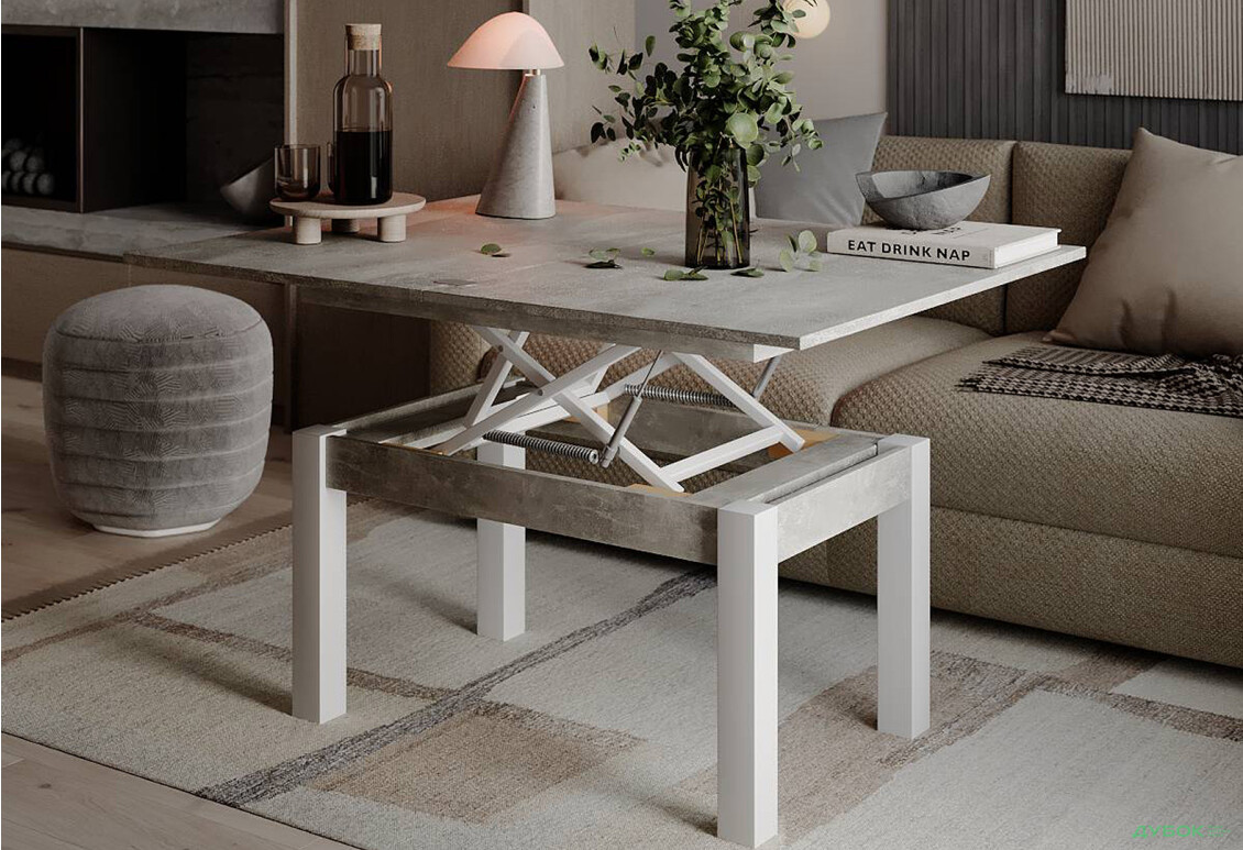 Изображение 2 - Стол-трансформер Art In Head Би-флай 120x90 см ателье светлый / белый