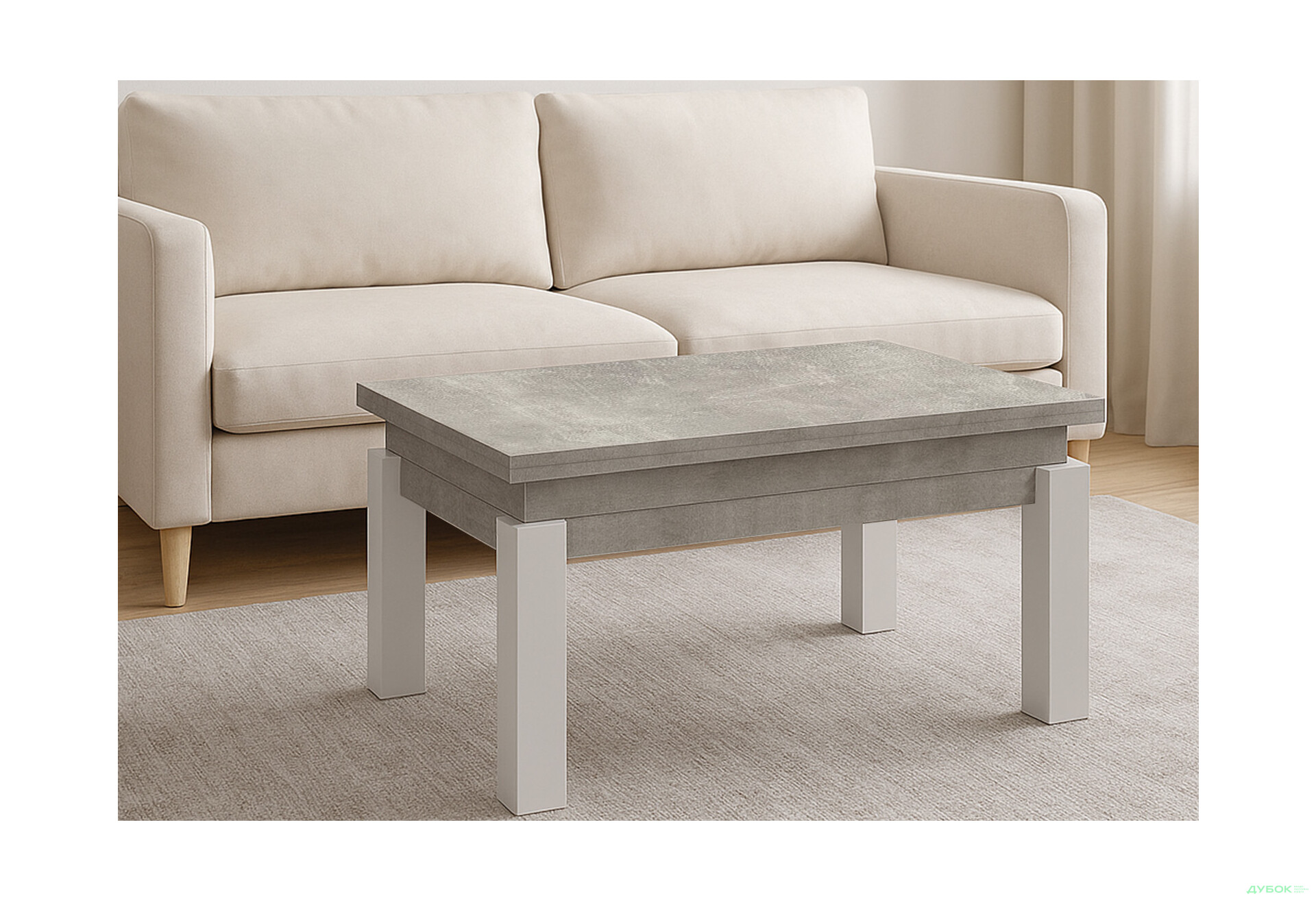 Изображение 4 - Стол-трансформер Art In Head Би-флай 120x90 см ателье светлый / белый