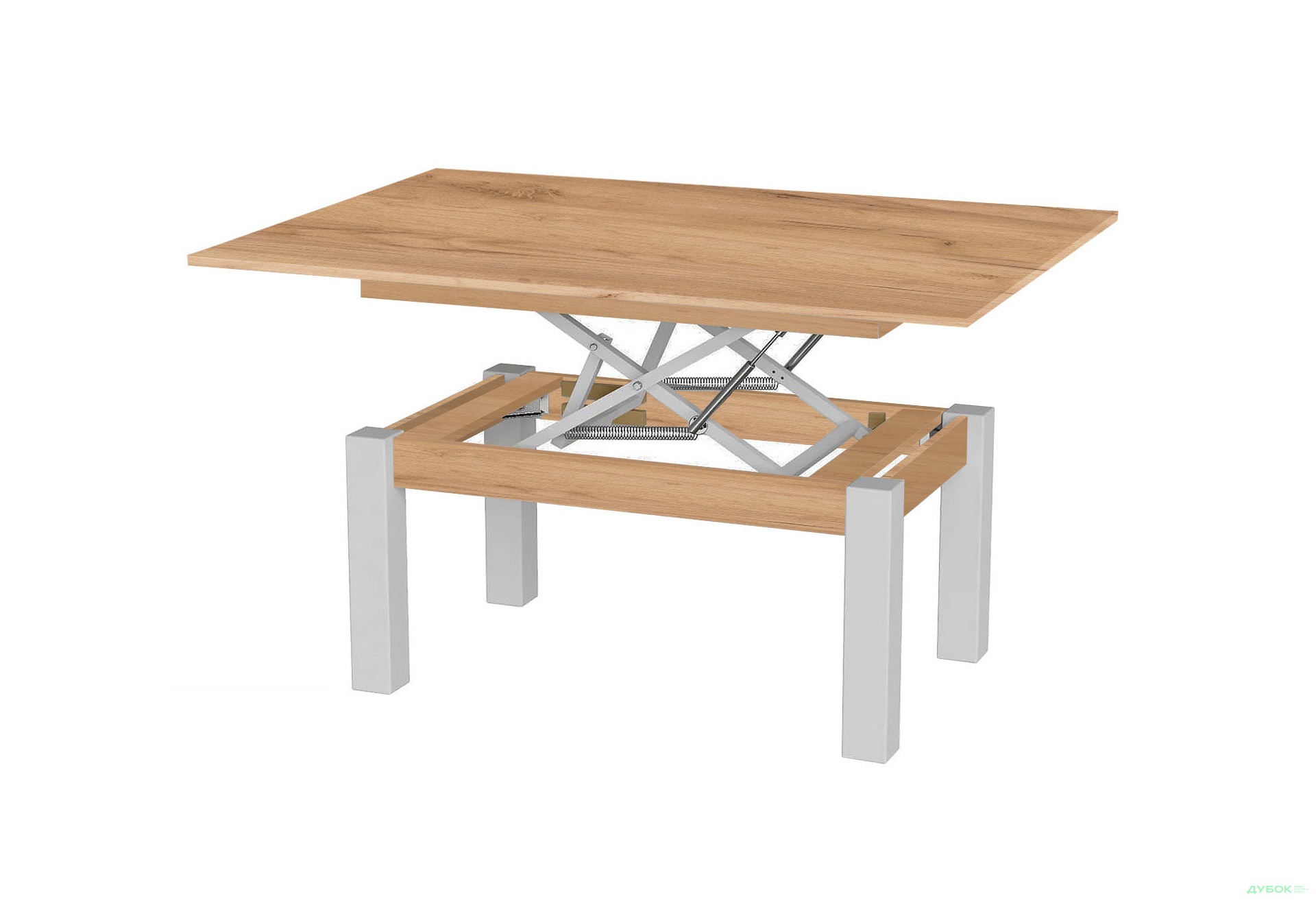 Изображение 1 - Стол-трансформер Art In Head Би-флай 120x90 см дуб крафт золотой / белый