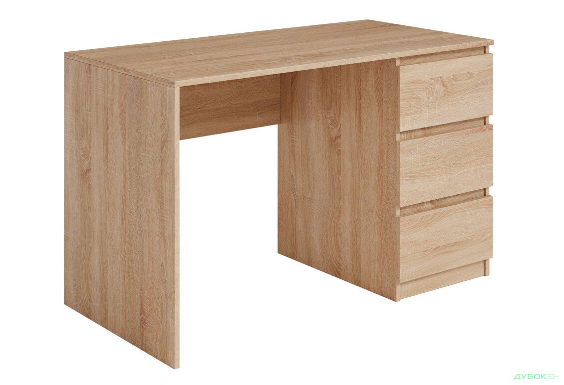 Стіл письмовий Moreli Т224 120x60 см з шухлядами справа, дуб сонома - Зображення 1 Зображення 1 - Стіл письмовий Moreli Т224 120x60 см з шухлядами справа, дуб сонома