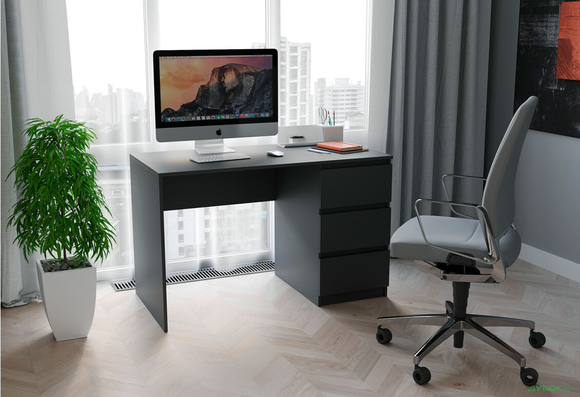 Изображение 2 - Стол письменный Moreli Т224 120x60 см с ящиками справа, антрацит