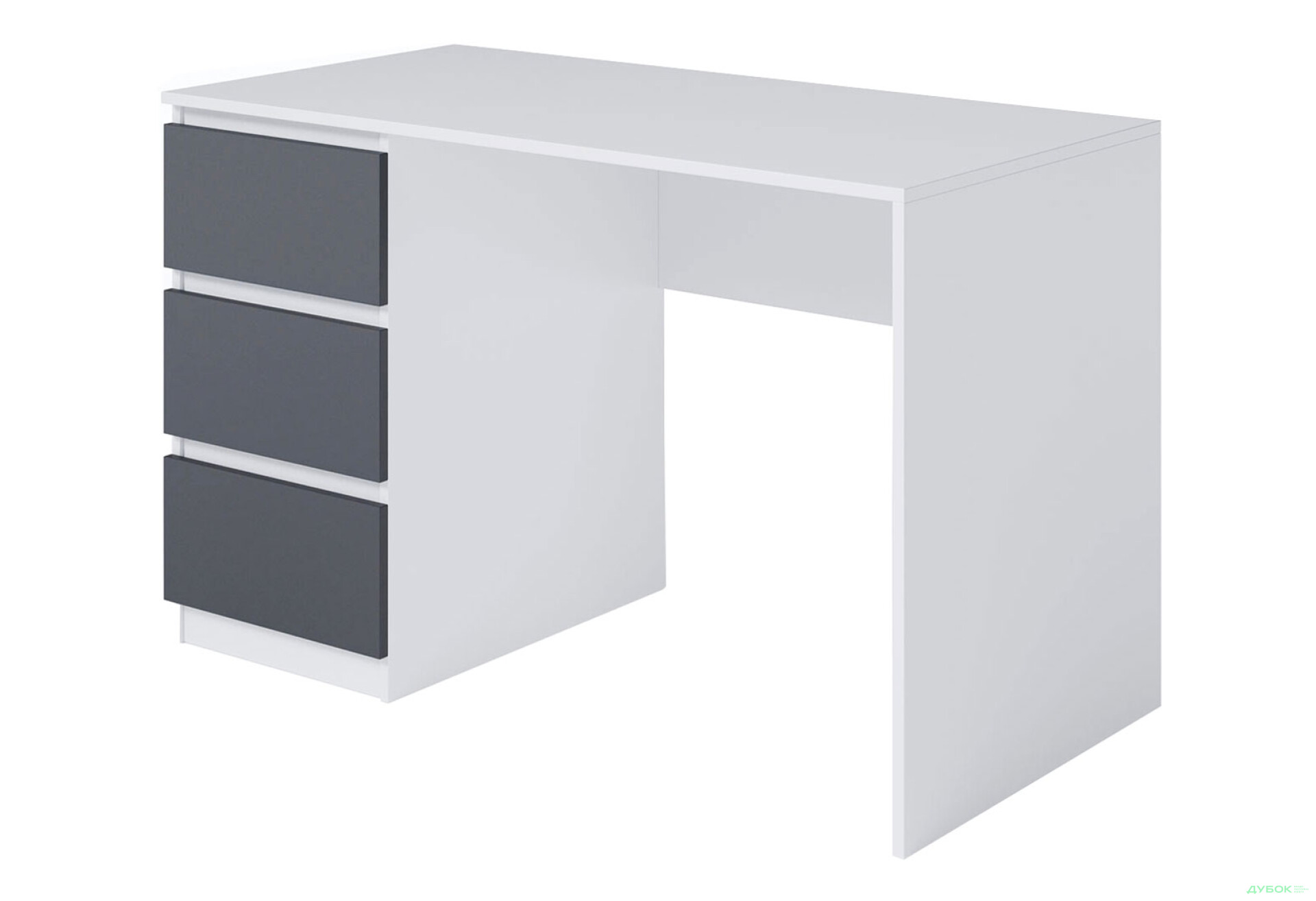 Фото 1 - Стол письменный Moreli Т224 120x60 см с ящиками слева, белый / антрацит