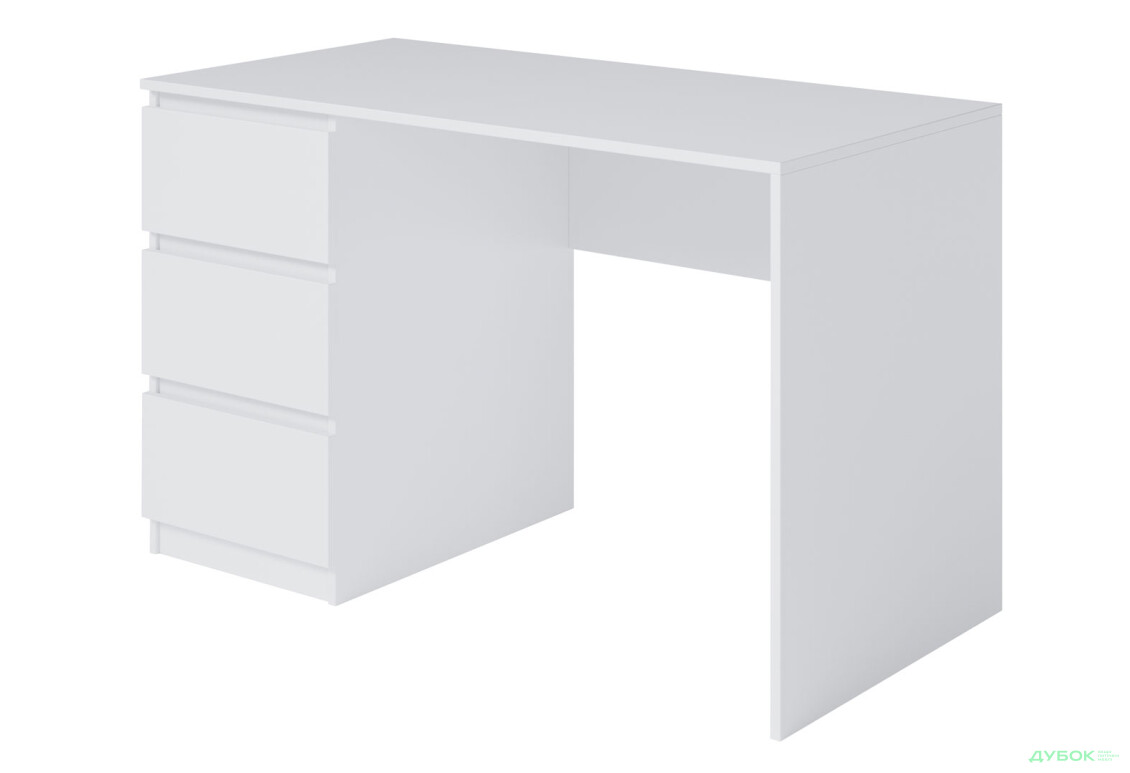 Стол письменный Moreli Т224 120x60 см с ящиками слева, белый