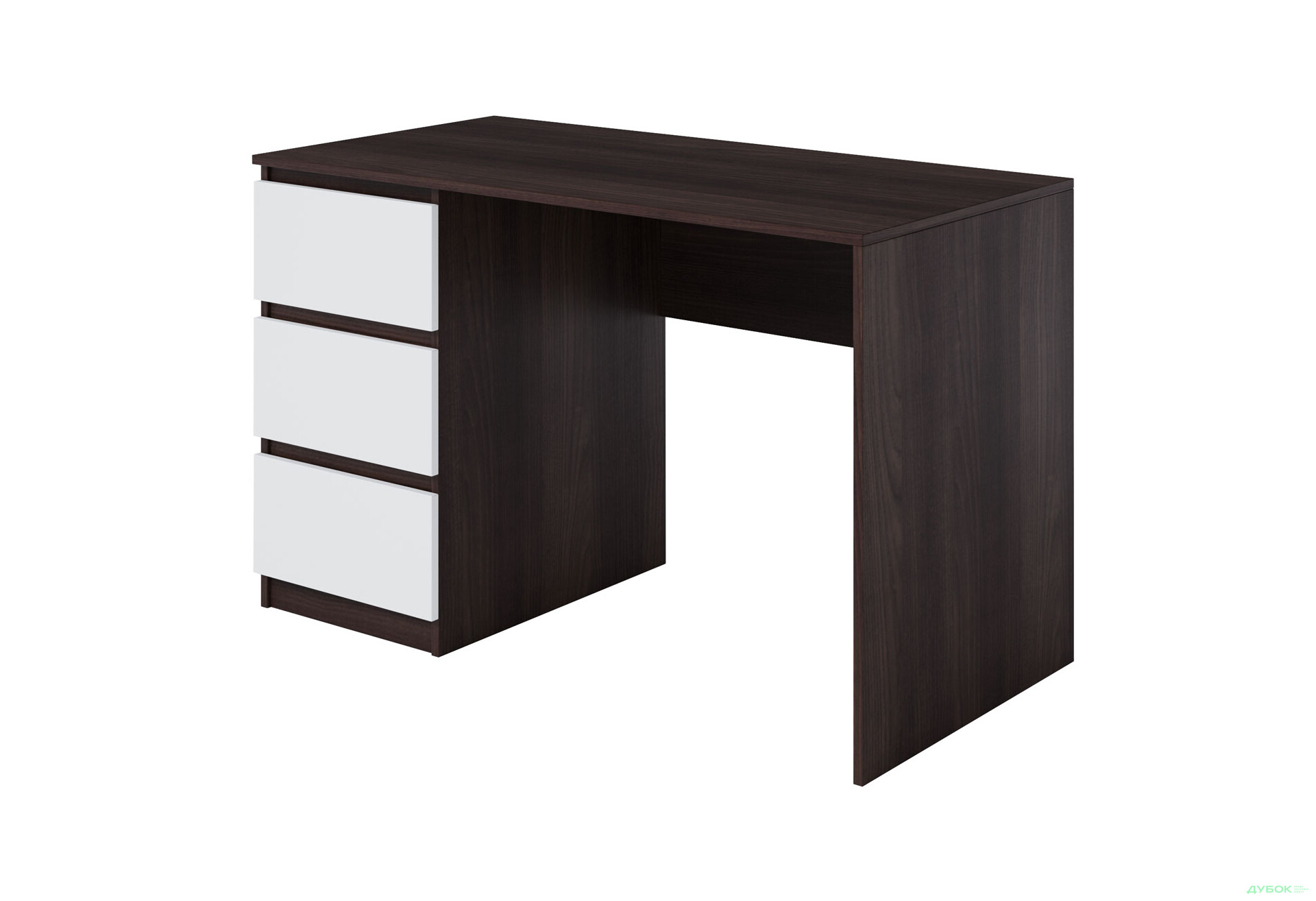 Стіл письмовий Moreli Т224 120x60 см з шухлядами зліва, венге магія / білий - Зображення 1 Зображення 1 - Стіл письмовий Moreli Т224 120x60 см з шухлядами зліва, венге магія / білий