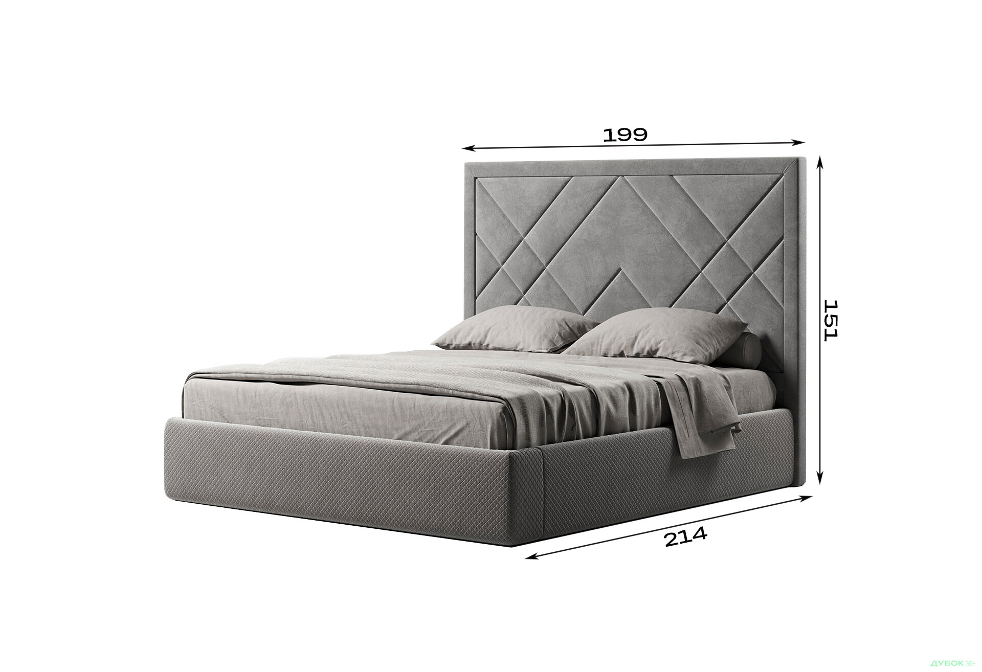 Изображение 4 - Кровать-подиум МироМарк Вива подъёмная с каркасом 180x200, серый велюр