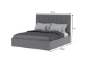 Ліжко-подіум MiroMark Diana / Діана 180x200, світло-сіре - Зображення 4 Зображення 4 - Ліжко-подіум MiroMark Diana / Діана 180x200, світло-сіре