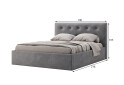Зображення 4 - Ліжко-подіум MiroMark Катрін 180x200, сіре