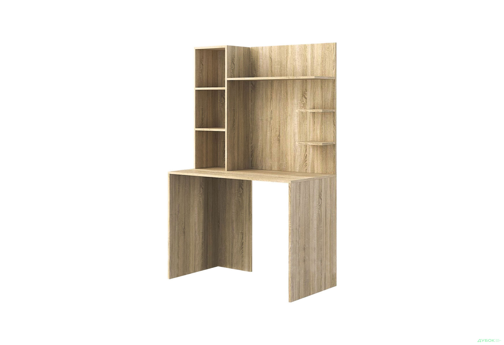 Стіл комп'ютерний Київський стандарт КС-03 100x60 см з надставкою дуб сонома трюфель збірка ліва - Зображення 1 Зображення 1 - Стіл комп'ютерний Київський стандарт КС-03 100x60 см з надставкою дуб сонома трюфель збірка ліва