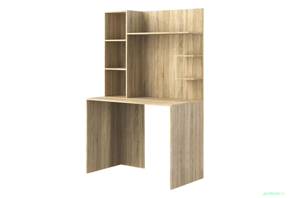 Стіл комп'ютерний Київський стандарт КС-03 100x60 см з надставкою дуб сонома трюфель збірка ліва - Зображення 1 Зображення 1 - Стіл комп'ютерний Київський стандарт КС-03 100x60 см з надставкою дуб сонома трюфель збірка ліва