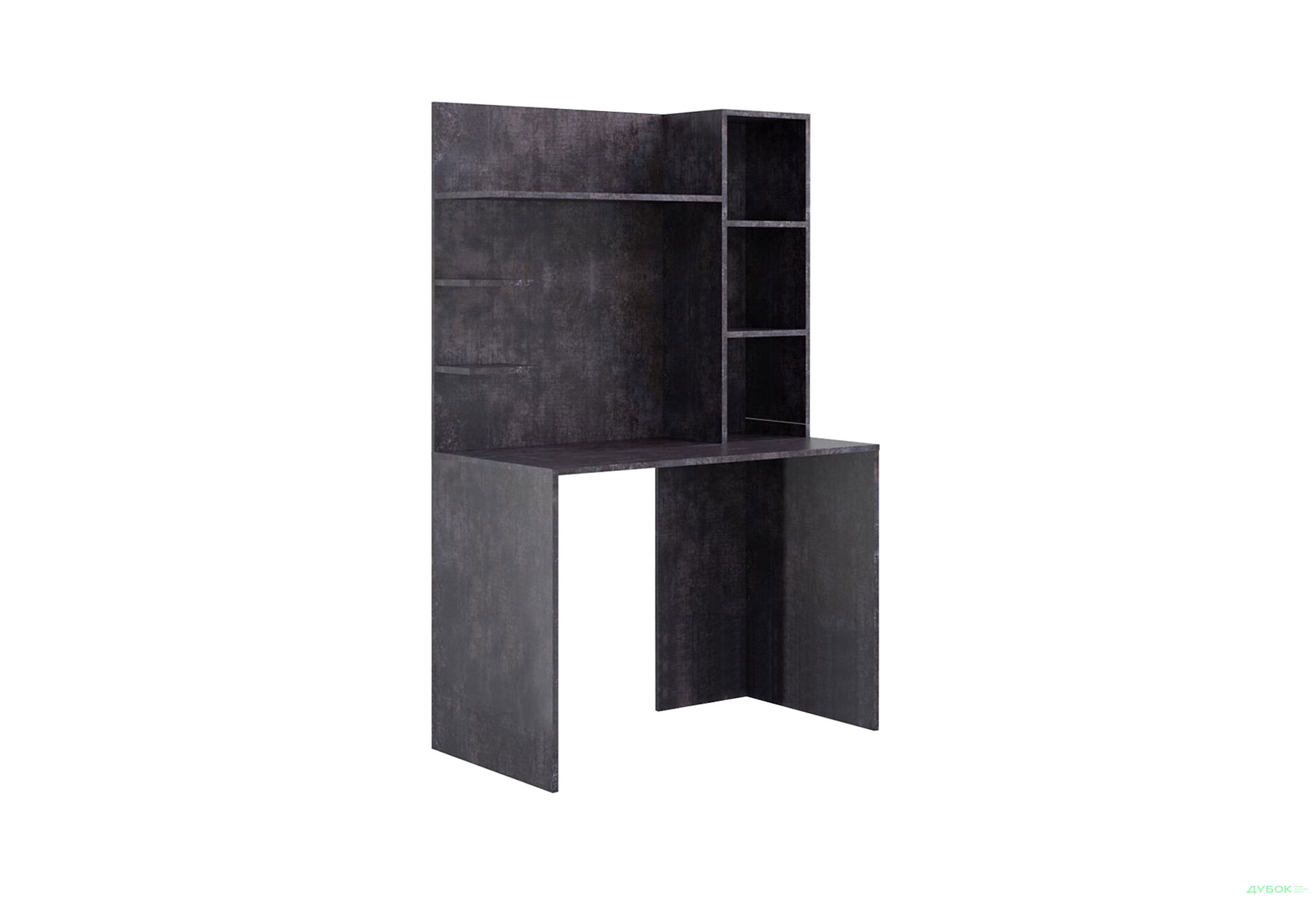 Стіл комп'ютерний Київський стандарт КС-03 100x60 см з надставкою бетон темний збірка права  - Зображення 1 Зображення 1 - Стіл комп'ютерний Київський стандарт КС-03 100x60 см з надставкою бетон темний збірка права