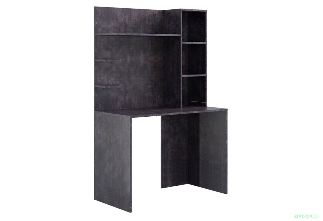 Стіл комп'ютерний Київський стандарт КС-03 100x60 см з надставкою бетон темний збірка права  - Зображення 1 Зображення 1 - Стіл комп'ютерний Київський стандарт КС-03 100x60 см з надставкою бетон темний збірка права