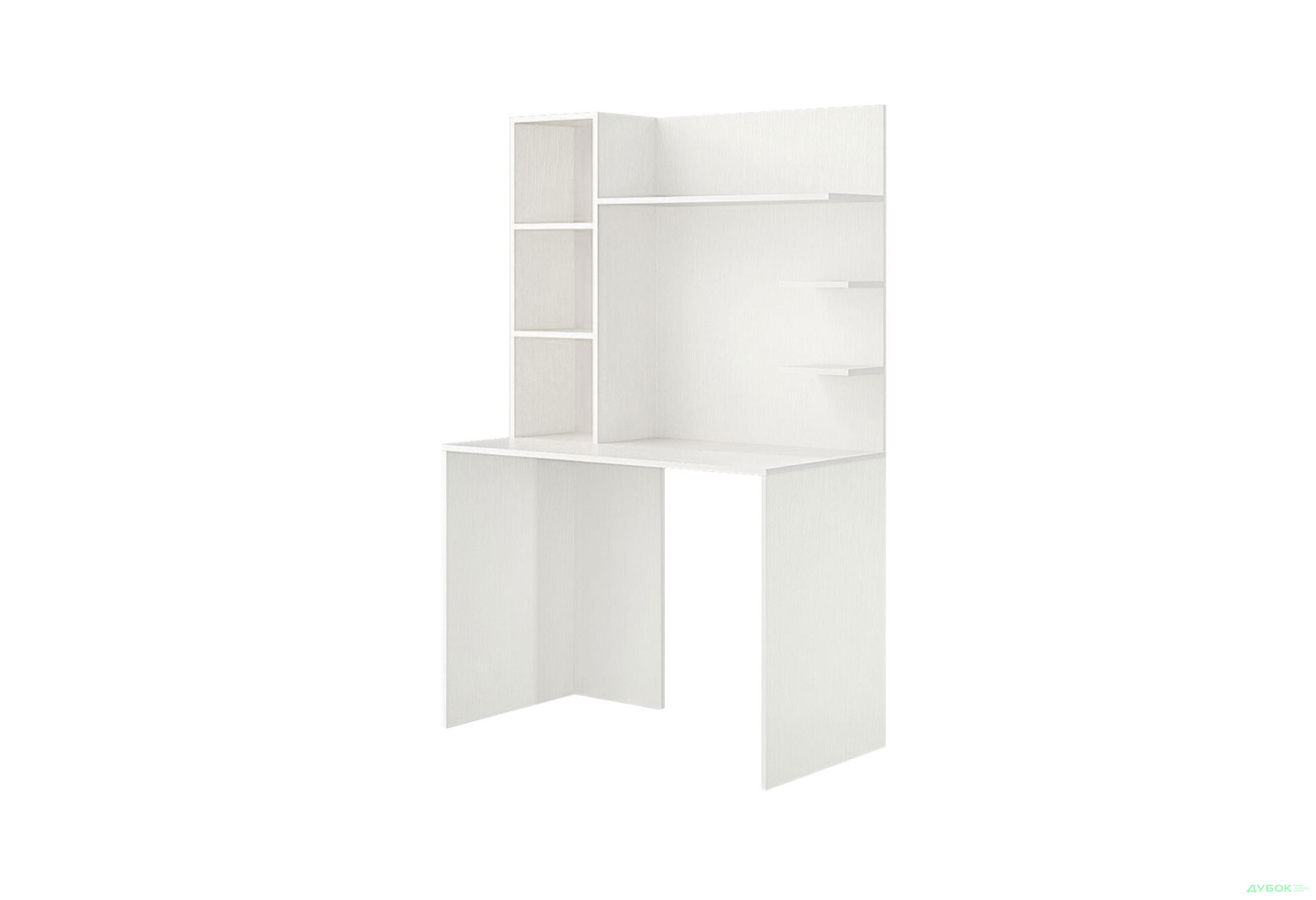 Изображение 1 - Стол компьютерный Киевский стандарт КС-03 100x60 см с надставкой белый структурный new сборка левая