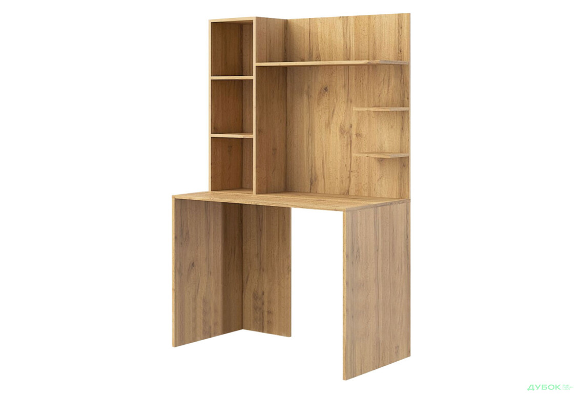 Стол компьютерный Киевский стандарт КС-03 100x60 см с надставкой дуб аппалачи сборка левая