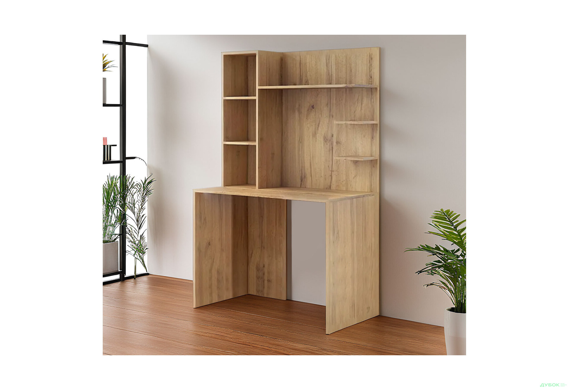 Изображение 2 - Стол компьютерный Киевский стандарт КС-03 100x60 см с надставкой дуб аппалачи сборка левая