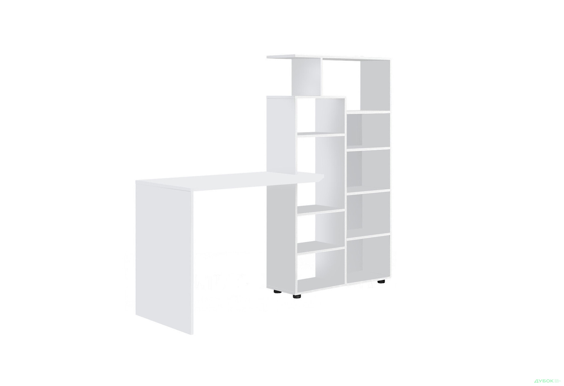 Изображение 1 - Стол компьютерный Киевский стандарт КС-08 171x60 см со стеллажом Цвет корпуса: нимфеа альба, сборка правая 