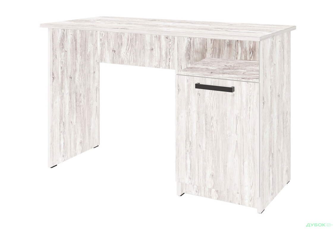 Стіл письмовий Kredens furniture СК-1 115x55 см з тумбою аляска сіра