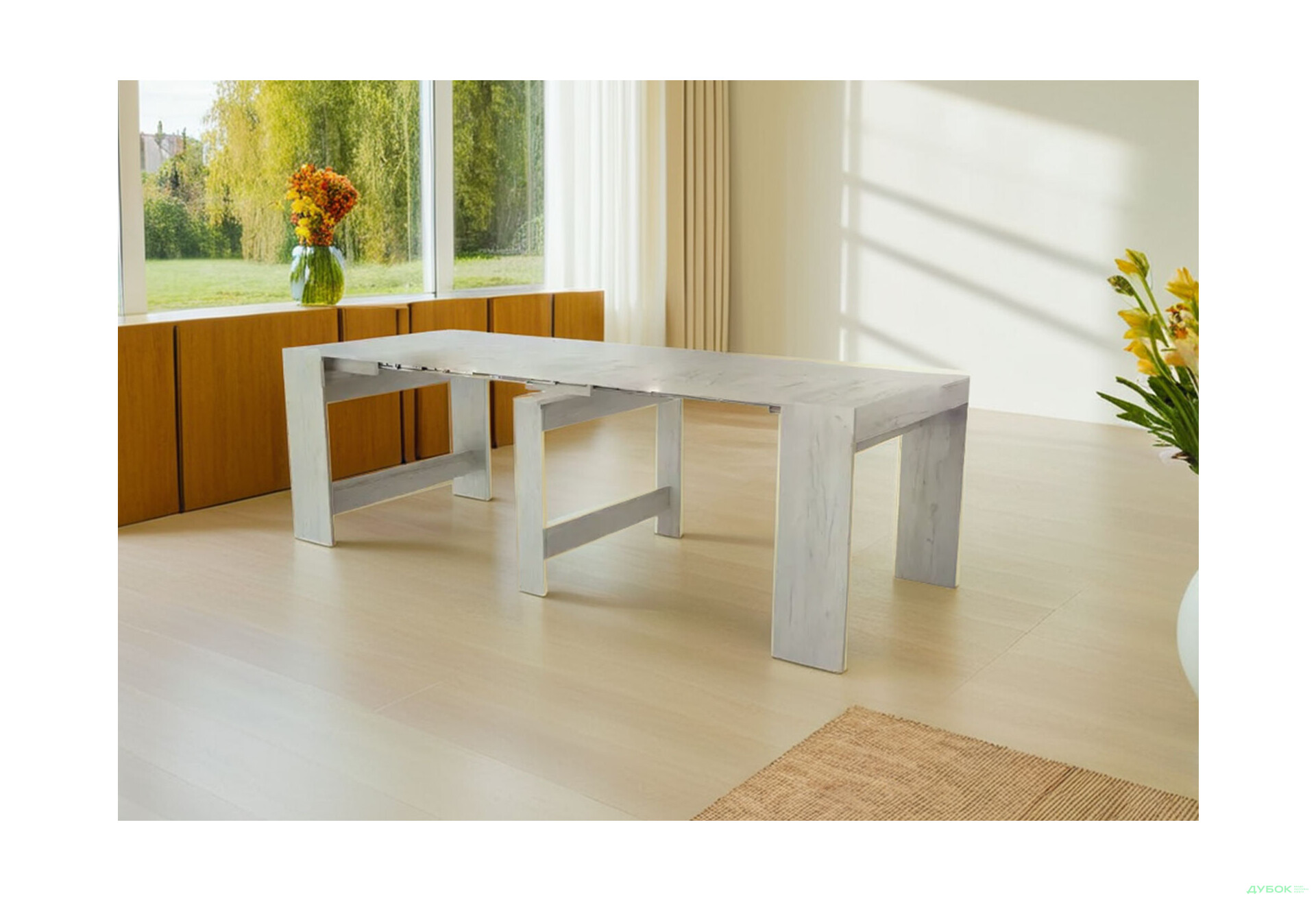 Изображение 2 - Cтол-трансформер Неман Питон Лайт 90x43 см дуб крафт белый