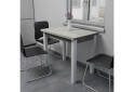 Фото 4 - Стол обеденный Неман Юк 88x58 см розкладний бетон, ножки белый