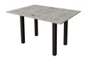 Фото 3 - Стол обеденный Неман Юк 88x58 см розкладний бетон, ножки венге
