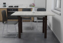 Фото 5 - Стол обеденный Неман Юк 88x58 см розкладний бетон, ножки венге