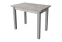 Фото 1 - Стол обеденный Неман Юк 88x58 см розкладний бетон, ножки серый