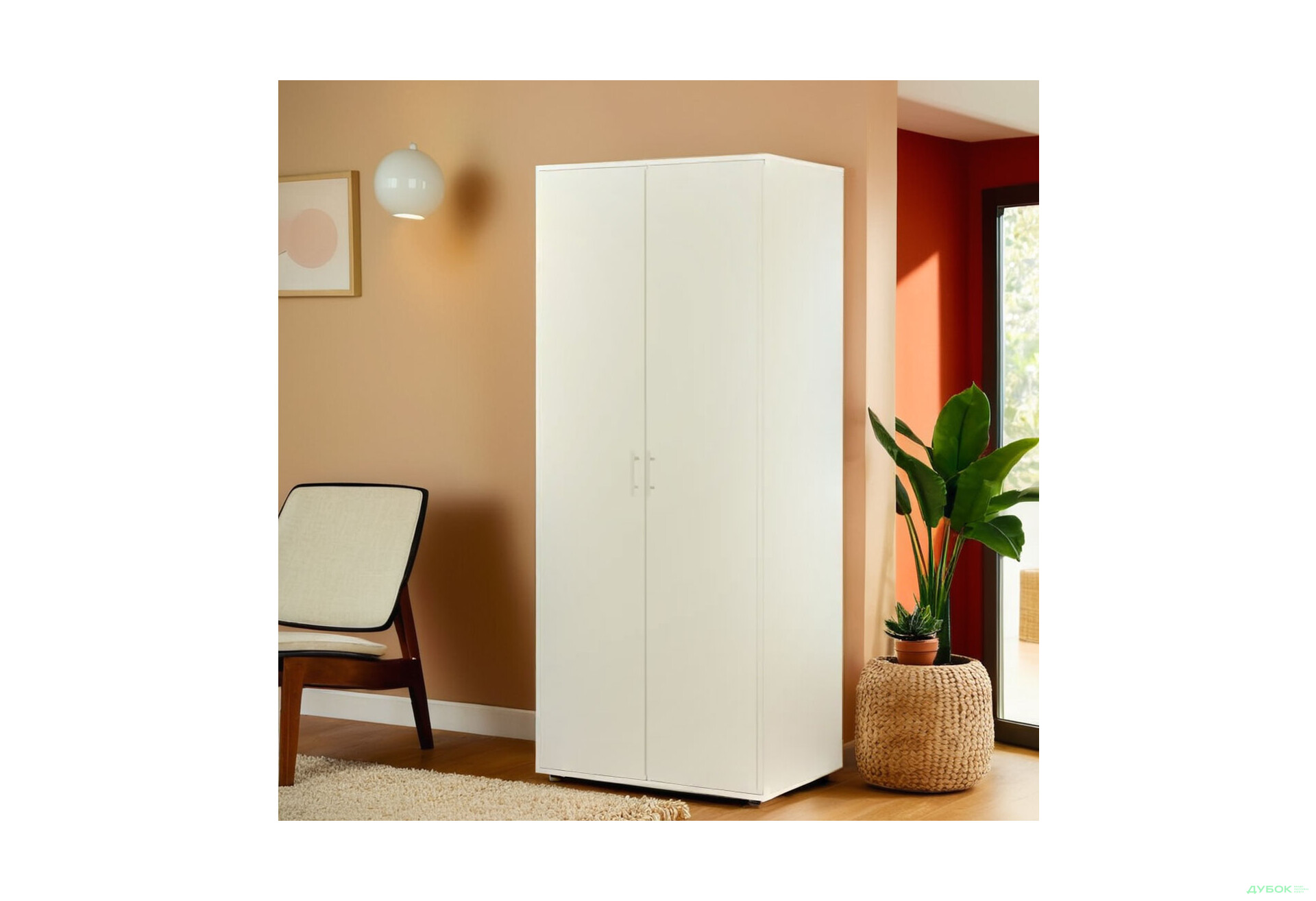 Шафа Київський стандарт КС 2-дверна 80 см німфеа альба - Зображення 2 Зображення 2 - Шафа Київський стандарт КС 2-дверна 80 см німфеа альба