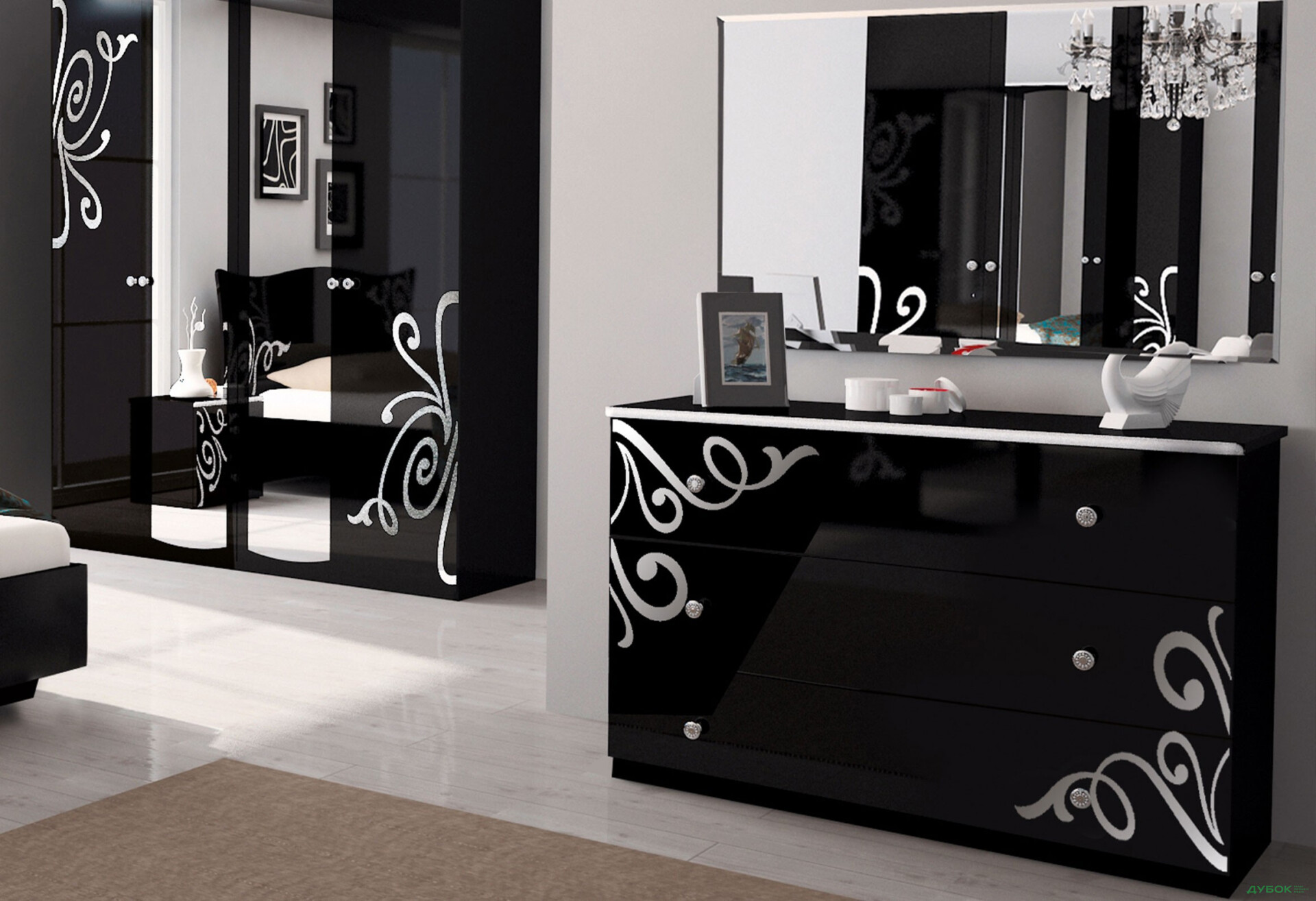 Модульная спальня Богема МироМарк - Изображение 4 Изображение 4 - Модульная спальня Богема МироМарк