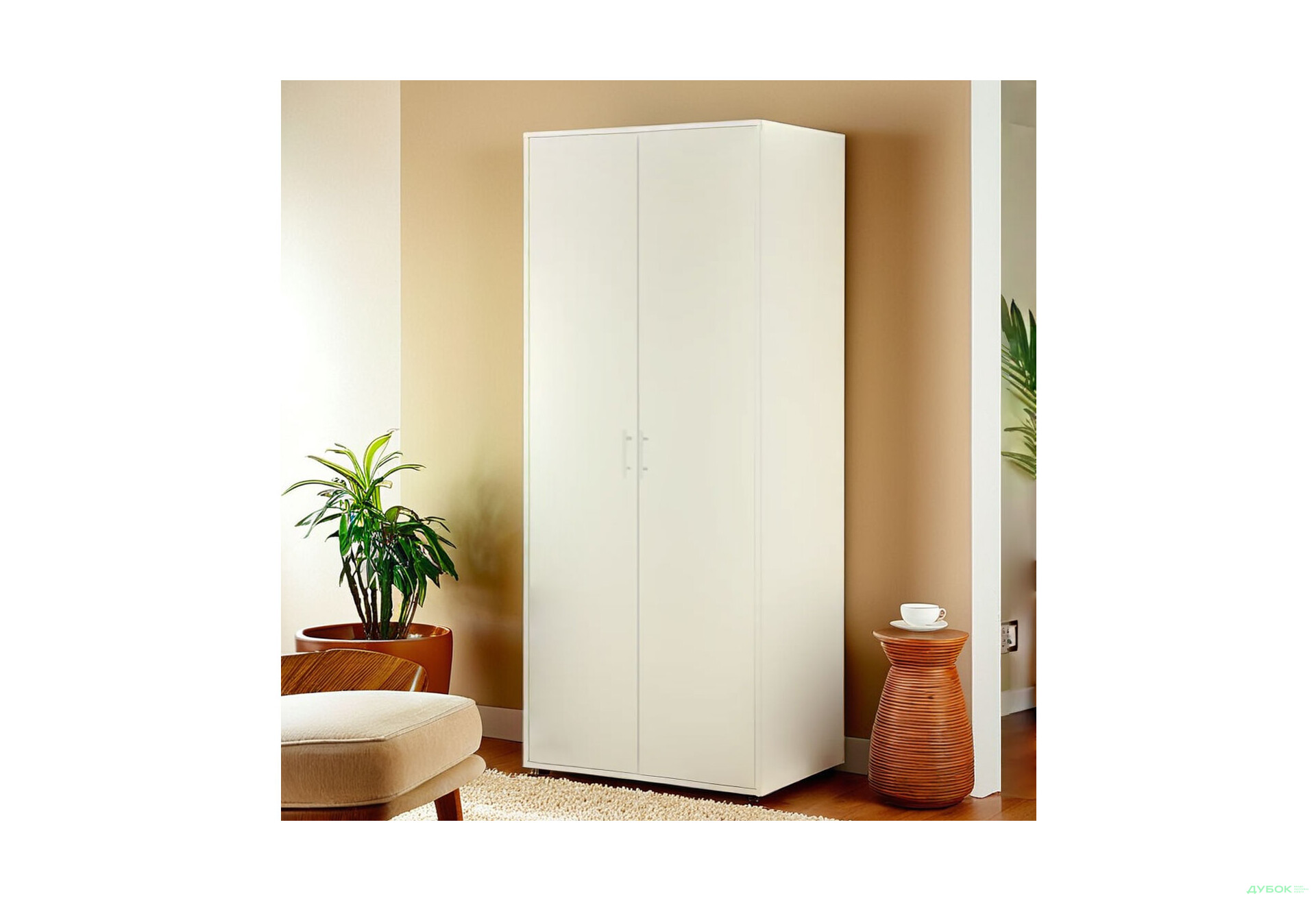 Шкаф Киевский стандарт КС 2-дверный 80 см белый структурный - Изображение 2 Изображение 2 - Шкаф Киевский стандарт КС 2-дверный 80 см белый структурный