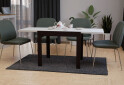 Фото 3 - Стіл обідній Неман Корс 89x69 см розкладний, білий, ніжки венге