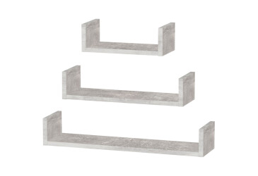 Полки Moreli GТ0037 3шт / 30 см, 45 см, 60 см, бетон