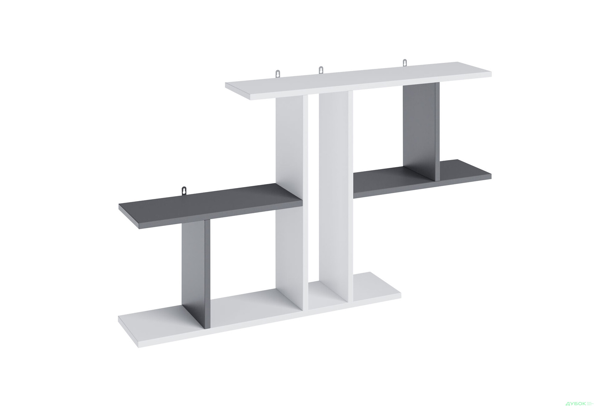 Зображення 1 - Поличка Moreli Т8 105 см, білий / антрацит