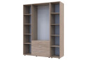 Зображення 4 - Шафа Doros Гелар 3 ДСП 3-дверна з 3 шухлядами та етажеркою 154 см Дуб Сонома