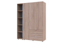 Зображення 3 - Шафа Doros Гелар 3 ДСП 3-дверна з 3 шухлядами та етажеркою 154 см Дуб Сонома