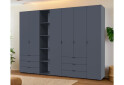 Изображение 3 - Шкаф Doros Гелар ДСП 2- и 4-дверная с ящиками и этажеркой 271 см Графит