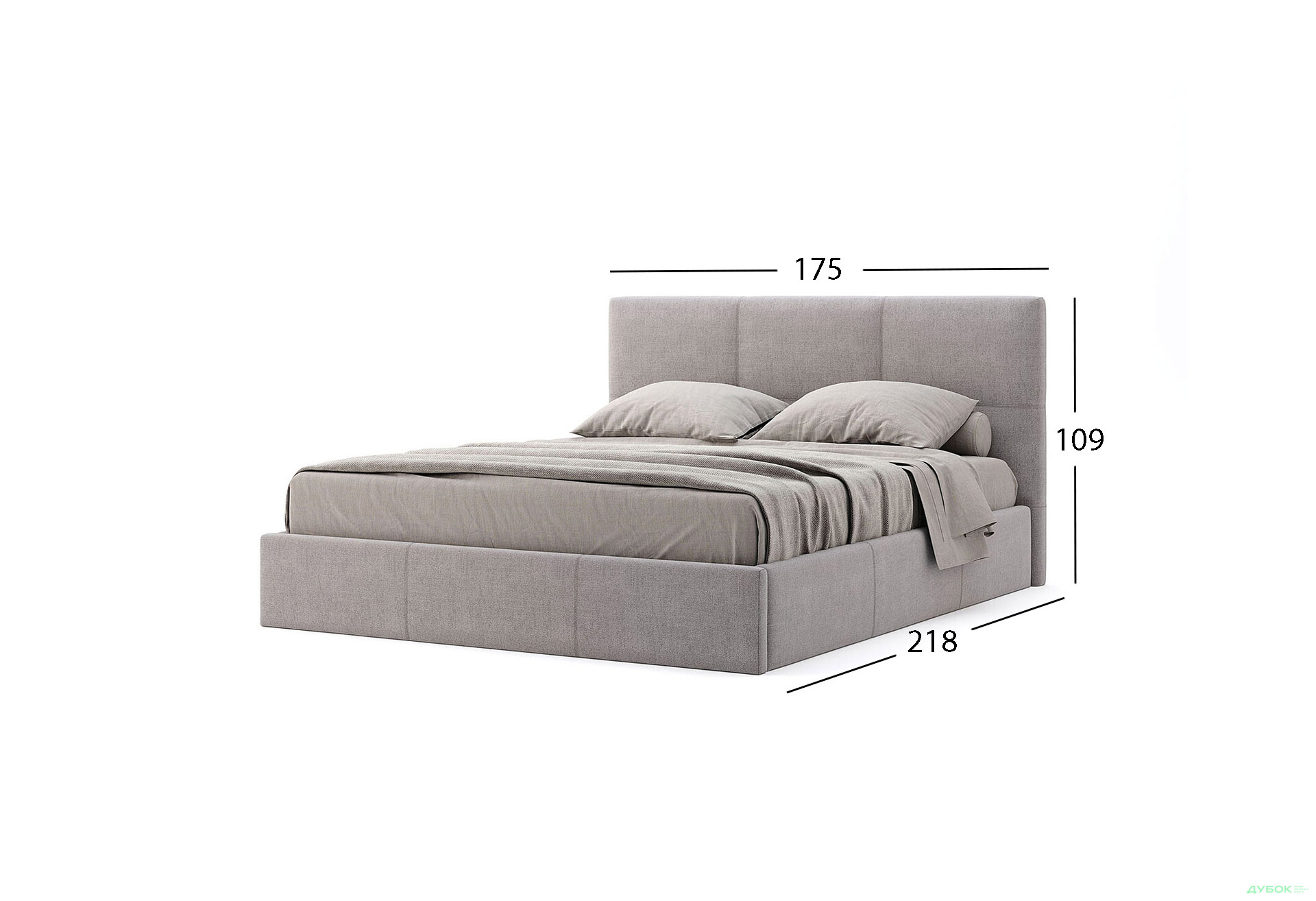 Зображення 6 - Ліжко-подіум MiroMark Лілі / Lily 180x200 підйомне з каркасом, сіре