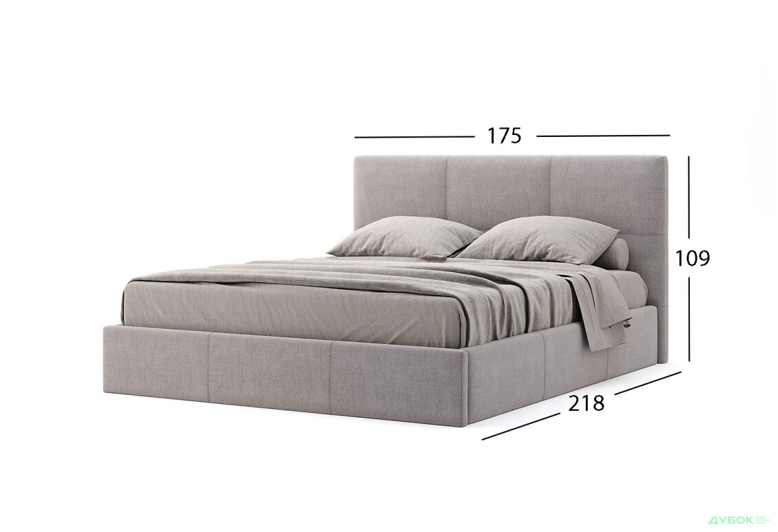 Зображення 6 - Ліжко-подіум MiroMark Лілі / Lily 180x200 підйомне з каркасом, сіре