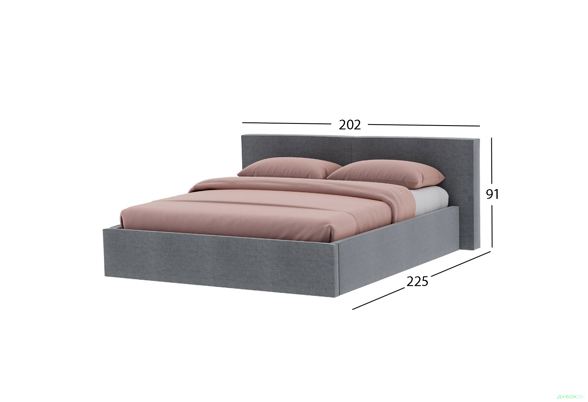 Изображение 4 - Кровать-подиум МироМарк Дуо 160x200, графит